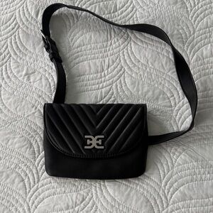 Sam Edelman Black Vegan Leather Belt Bag